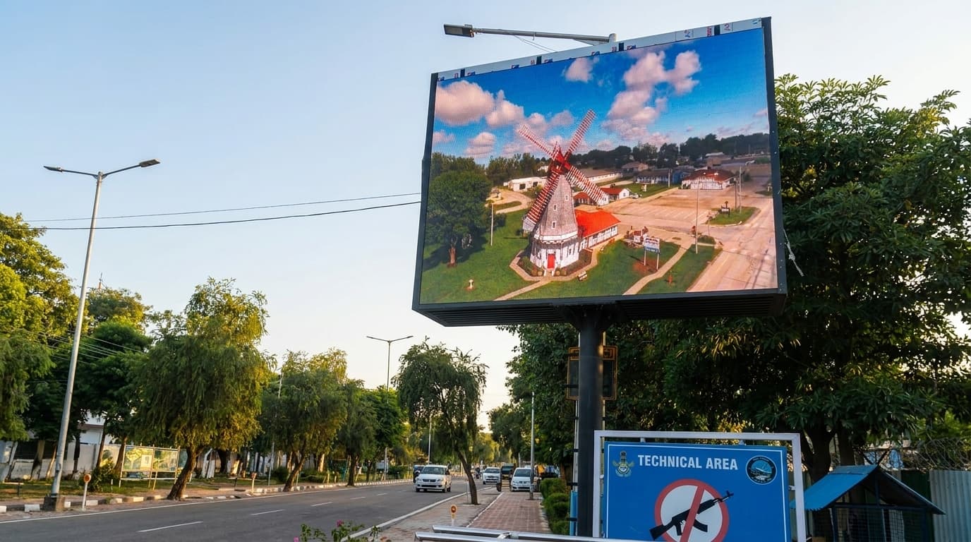 Outdoor Pole Mount LED Video Wall